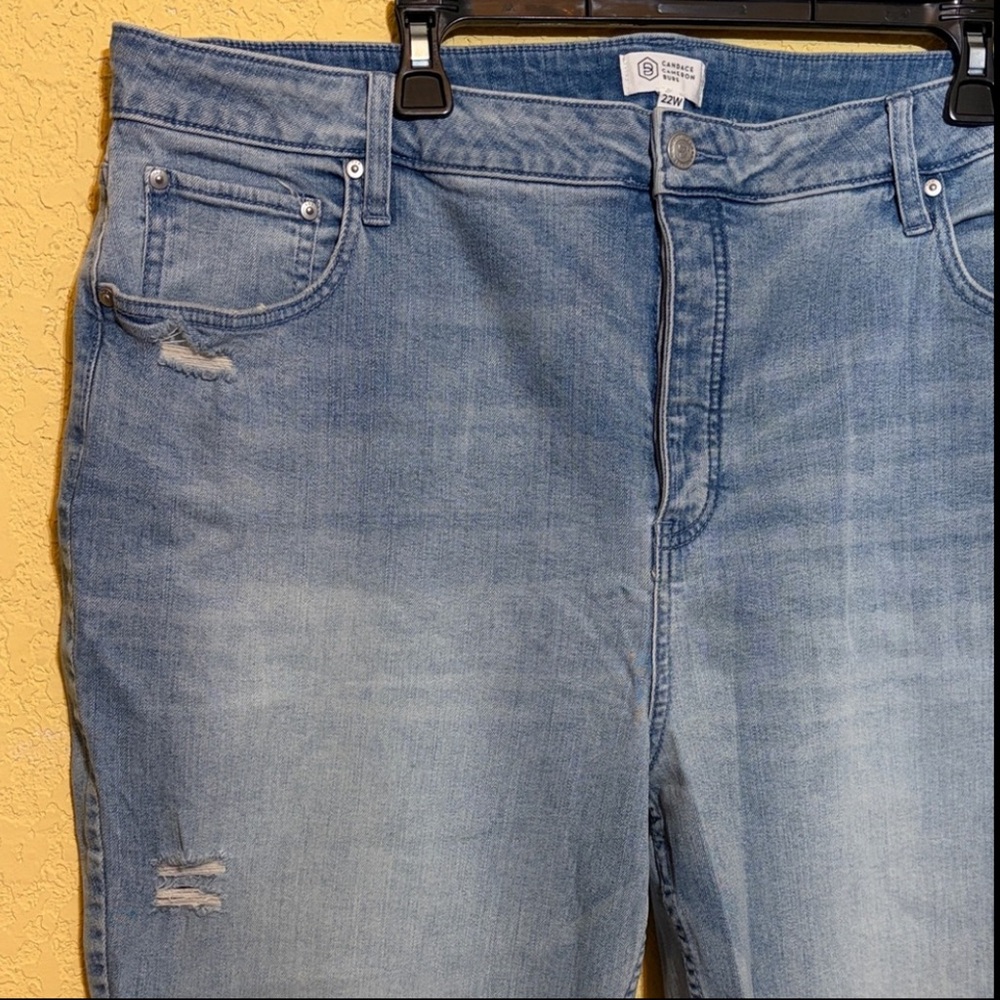 Candace Cameron Bure Light Blue Distressed Jeans